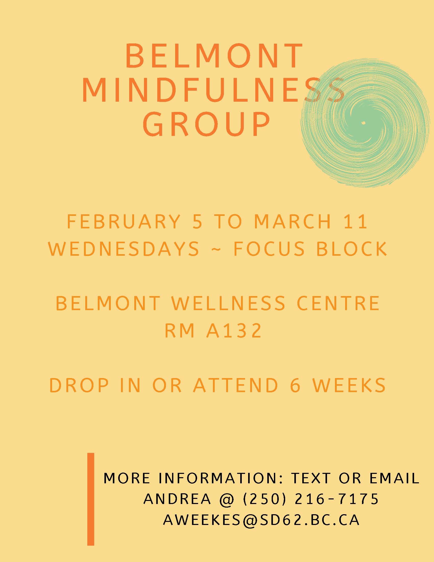 Belmont Mindfulness Group Feb 5- March 11