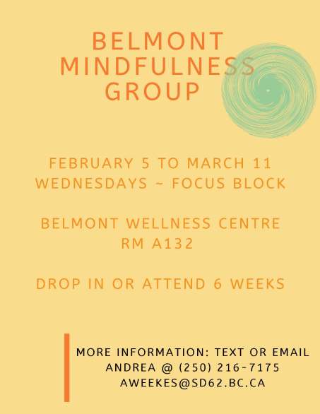 Belmont Mindfulness Group Feb 5- March 11