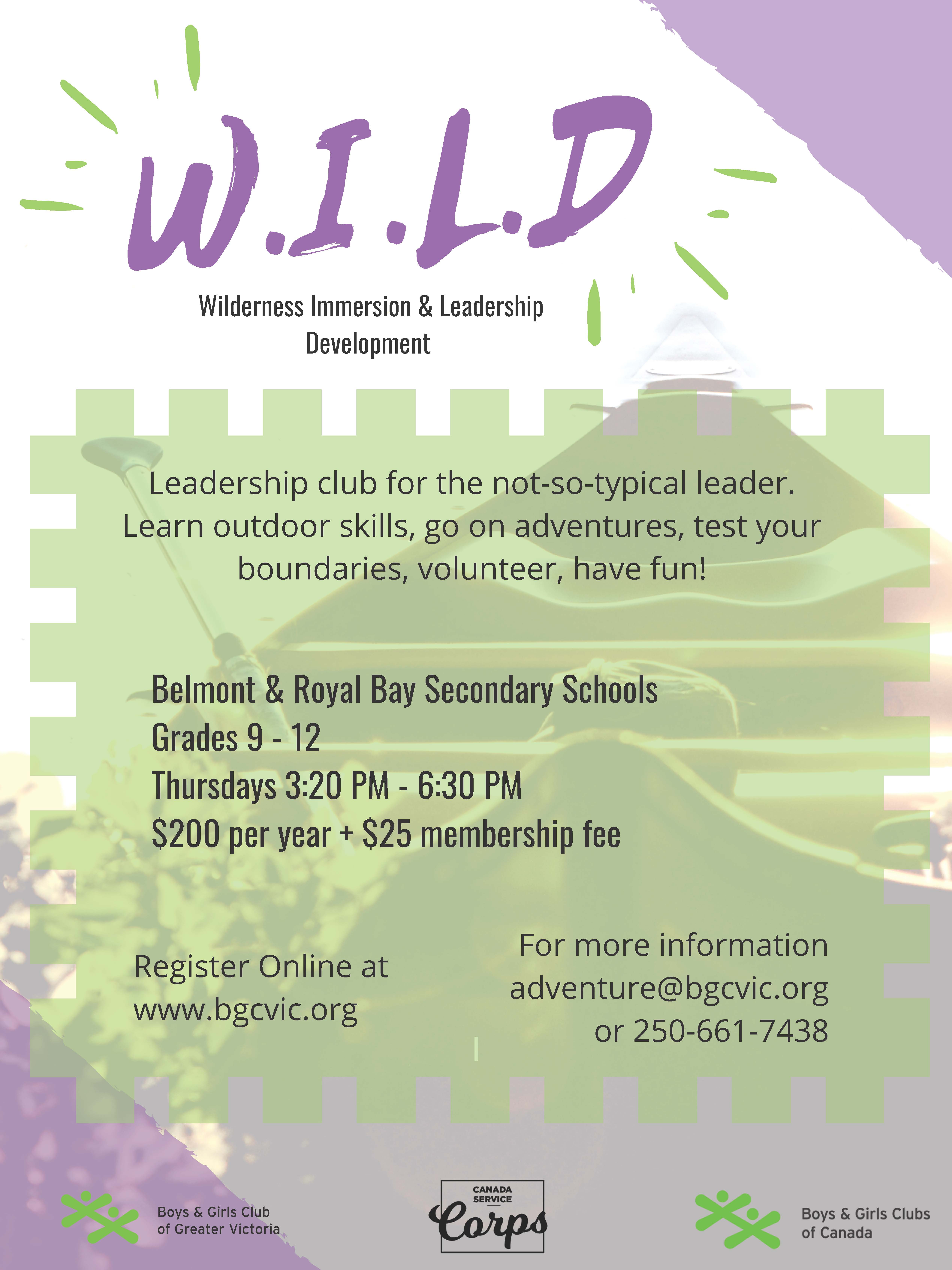 Boys Girls Club WILD Program - Belmont and Royal Bay