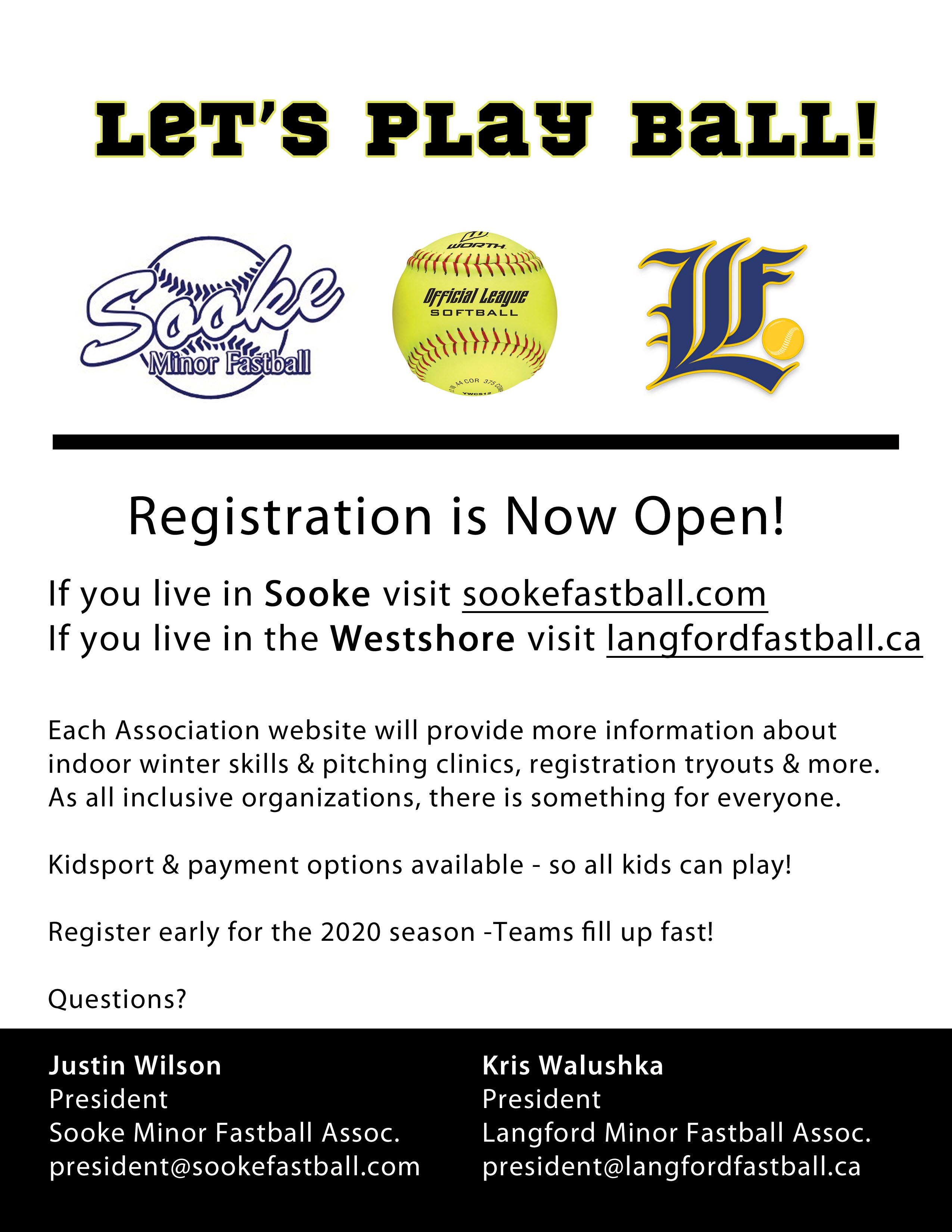 Langford and Sooke Minor Fastball 2020